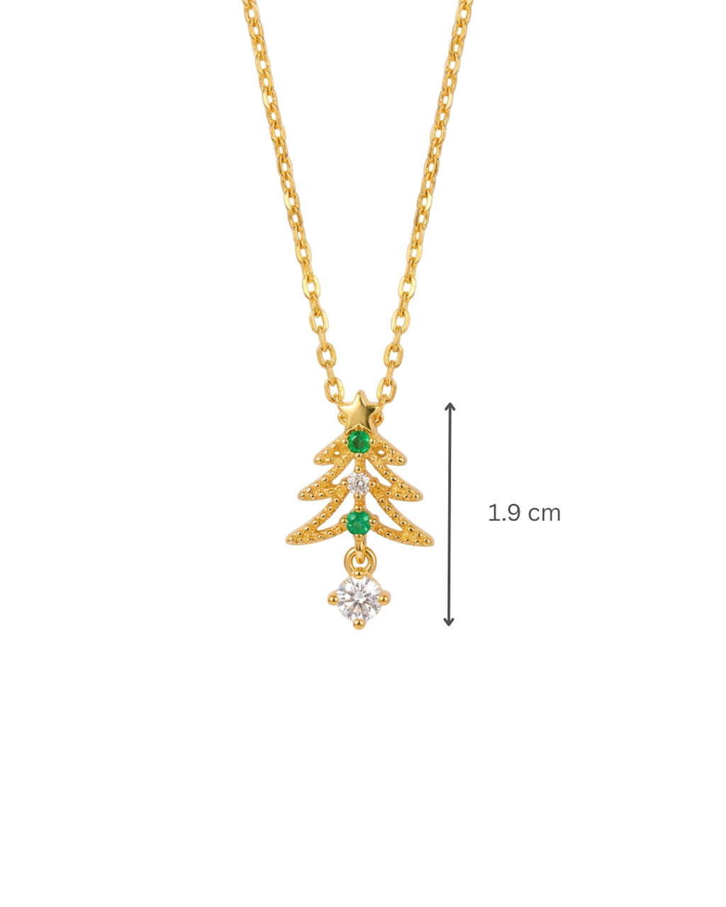 Christmas Gold Pendent Necklace