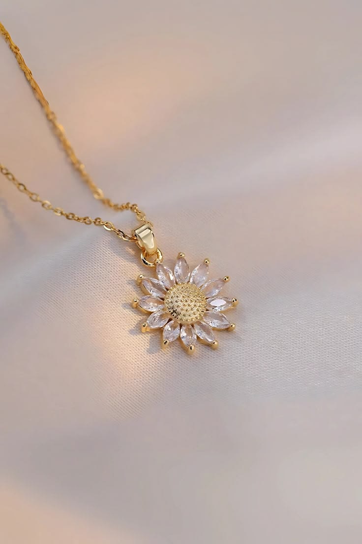 Sunflower Pendant Necklace
