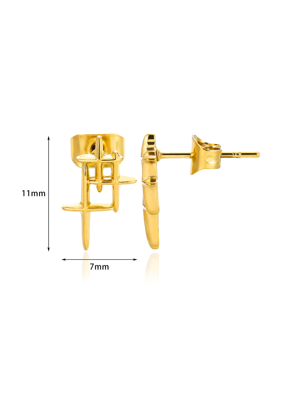 Hash Gold Earrings