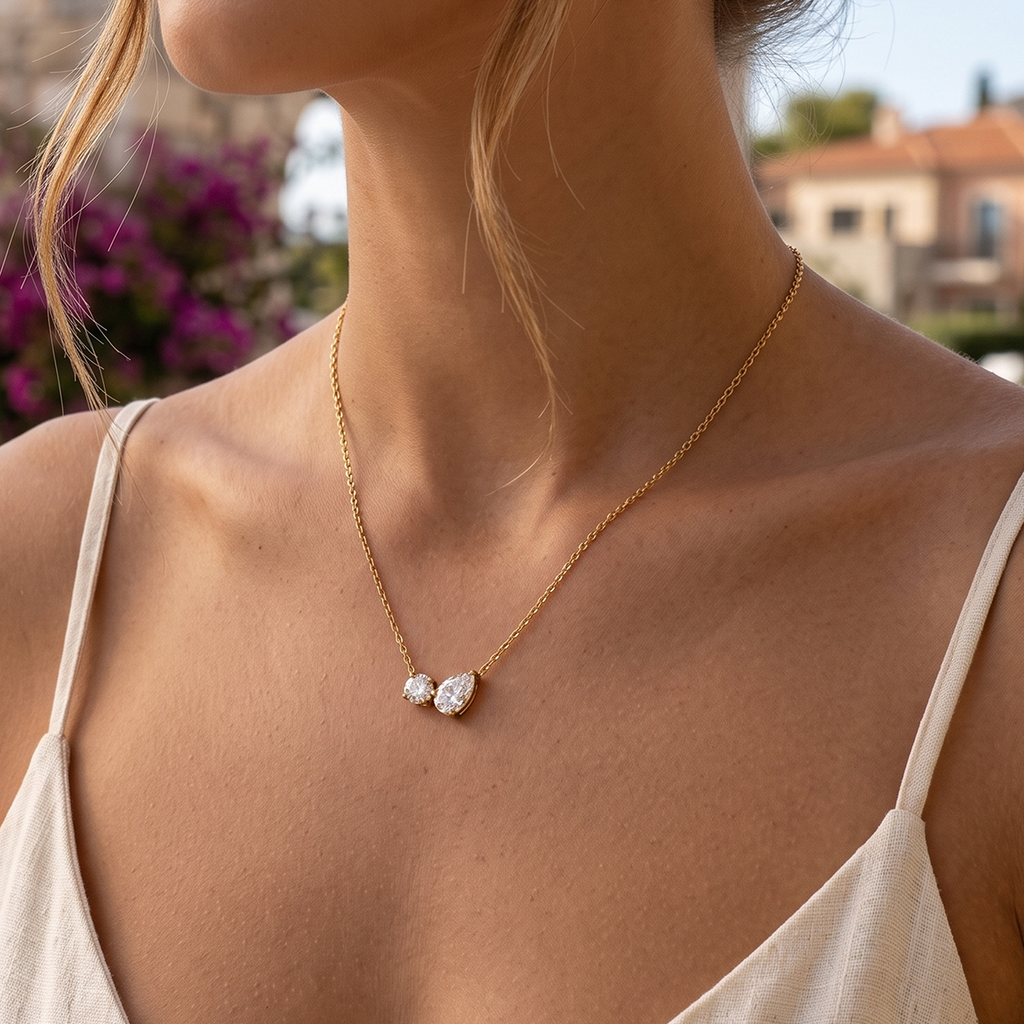 Two Stone Necklace
