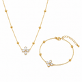 4 Petals Necklace and Bracelet