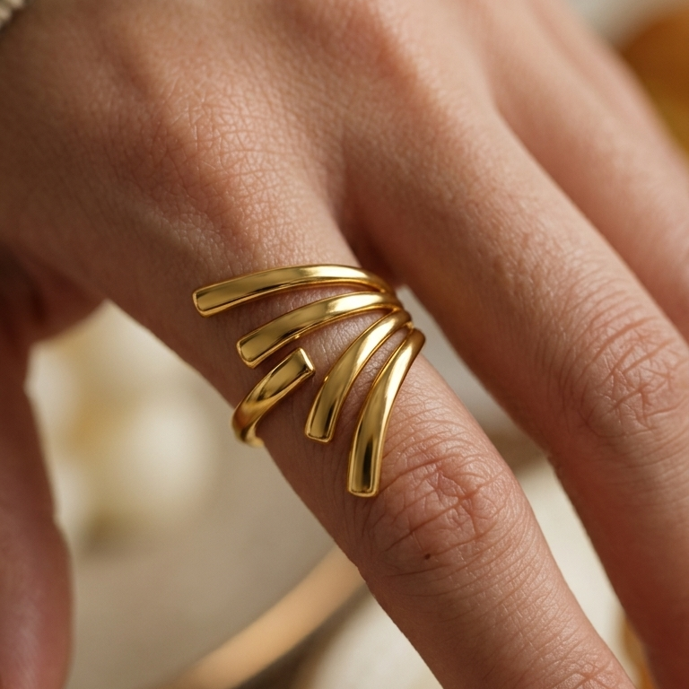 Chunky Gold Adjustable Ring