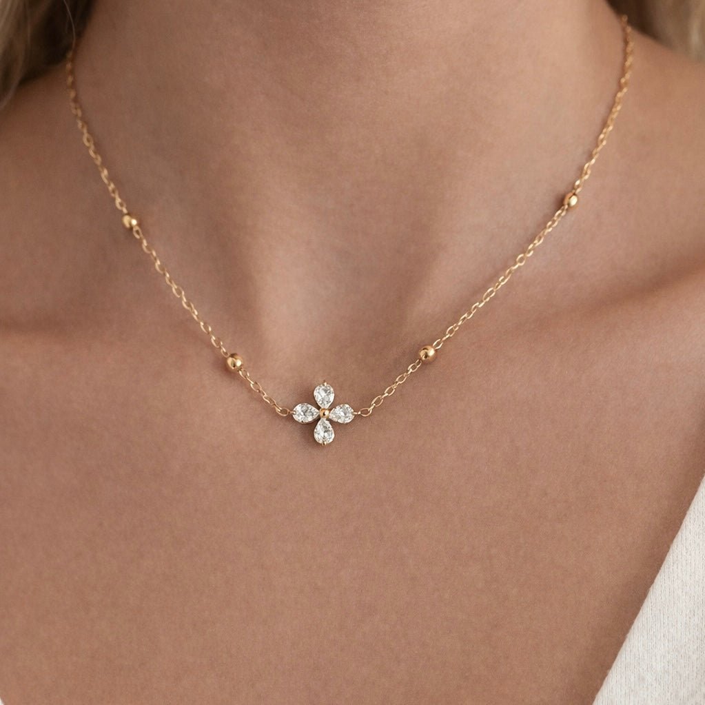 4 stone Necklace